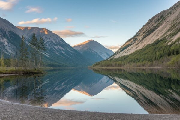 mountain, lake, landscape