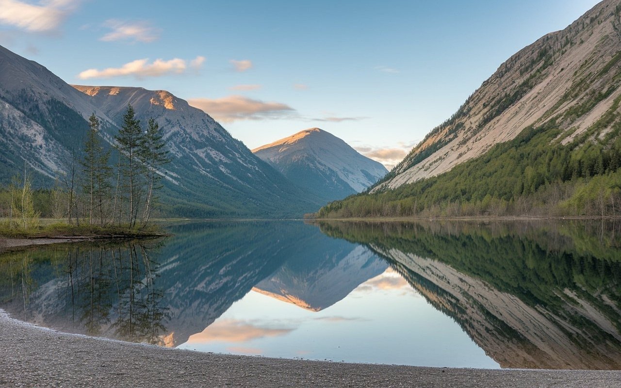 mountain, lake, landscape