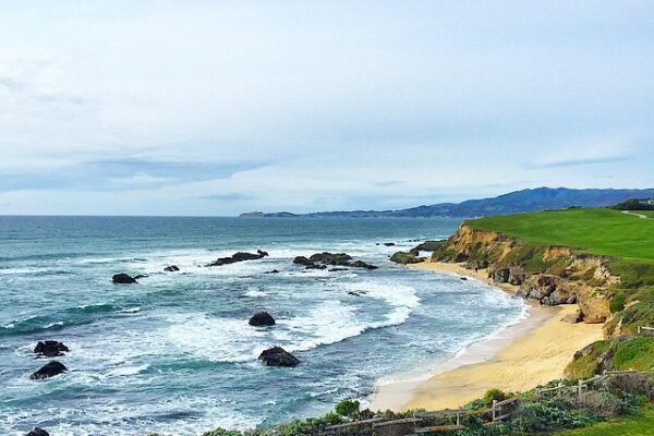 image of a beach hilltop