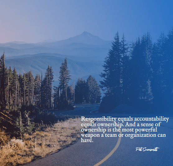 “Responsibility equals accountability equals ownership. And a sense of ownership is the most powerful weapon a team or organization can have.” – Pat Summitt