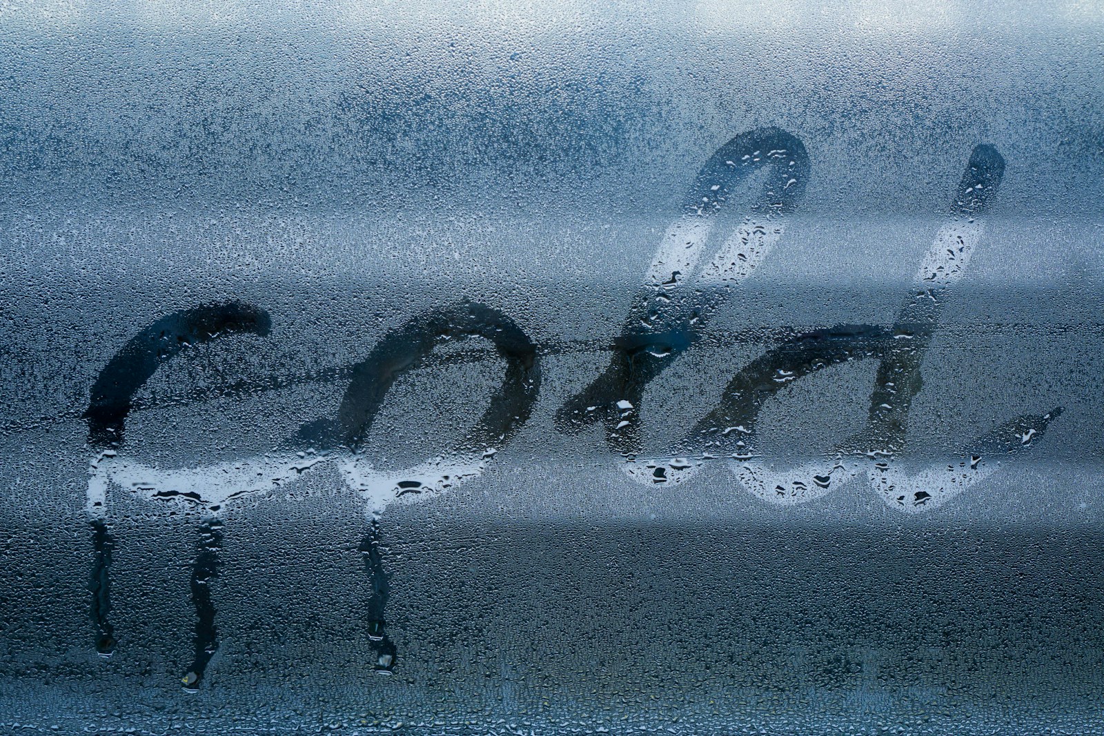 water droplets on glass panel