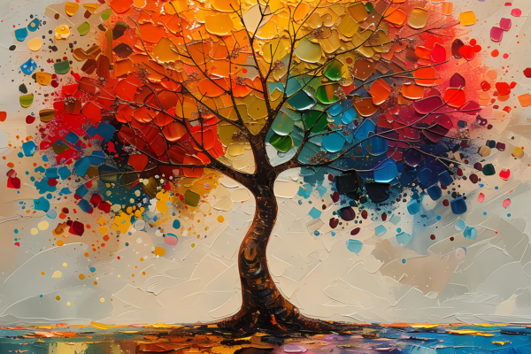 ai generated tree colorful bright 8578998