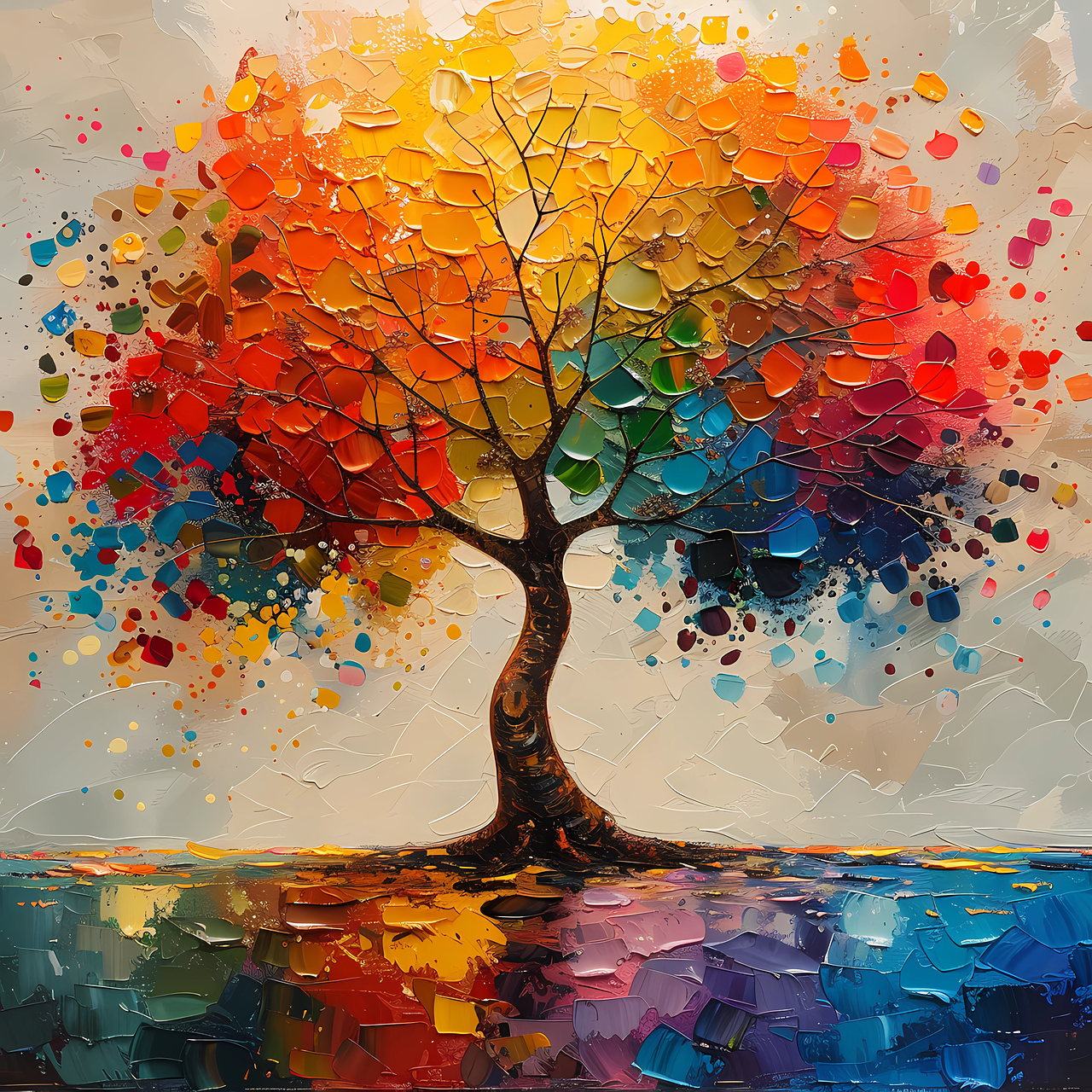 ai generated tree colorful bright 8578998