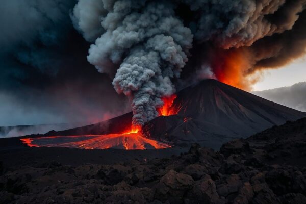 volcano eruption lava fire smoke 9137484