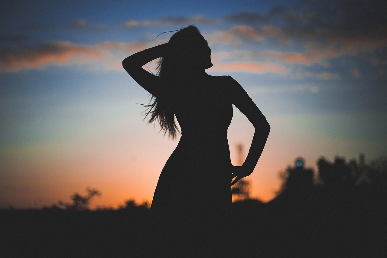 woman silhouette sunset girl 5585332