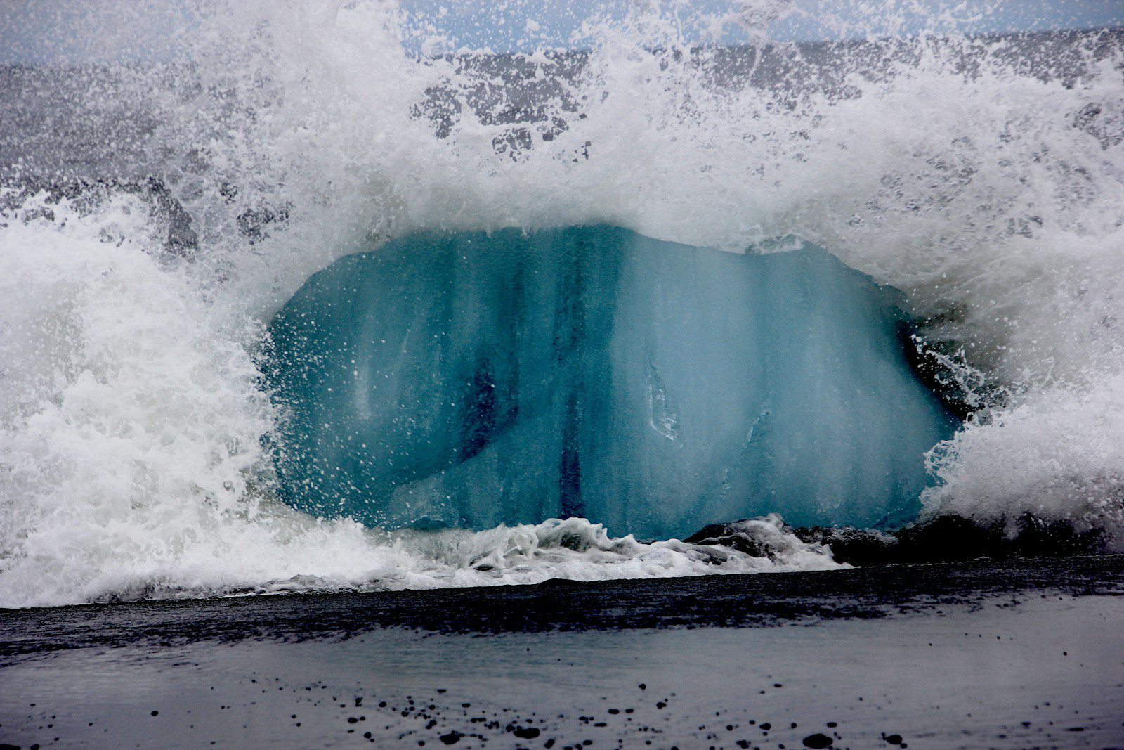 landscape photo of water splash